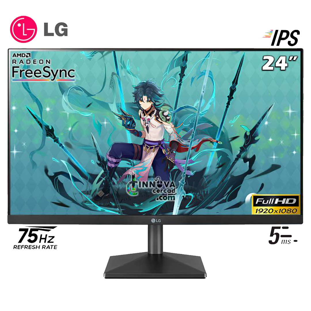MONITOR, LG, 24P IPS 75Hz 5ms FREESYNC 24MQ400-B